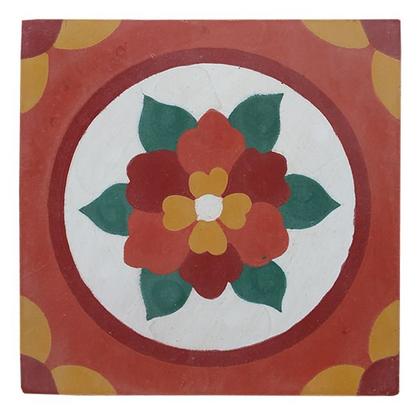 Imagem de Fruteira de Ferro e Madeira com Ladrilho Hidráulico 2 Andares Artesanais para sua Cozinha