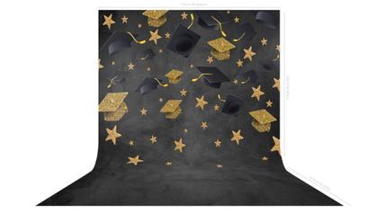 Imagem de Fundo Fotográfico em Tecido Formatura Capelo Glitter Dourado- 150x170cm