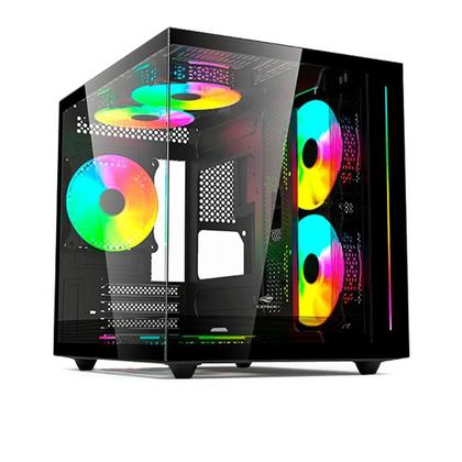 Imagem de Gabinete Gamer C3Tech Gaming Aquarius MT-G810BK, Mini Tower, Micro ATX, Lateral em Vidro Temperado, Sem FANs, Preto - MT-G810BK