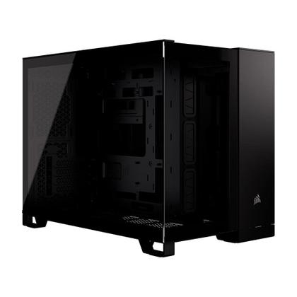 Imagem de Gabinete Gamer Corsair 2500X, Mini-Tower, M-ATX, Frente e Lateral em Vidro Temperado, Preto - CC-9011265-WW