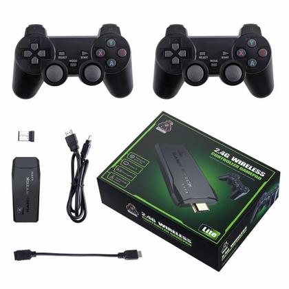 Imagem de Gamer Stick 4K De Videogame Para Televisão Com 02 Controles - Lite