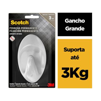 Imagem de Gancho Adesivo De Parede Pendurar Organizar Objetos Toalheiro Transparente Branco Cola 3M