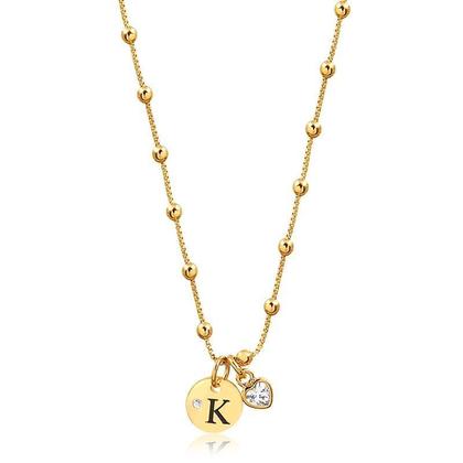 Imagem de Gargantilha Letra K Com Ponto De Luz Montada Com Veneziana