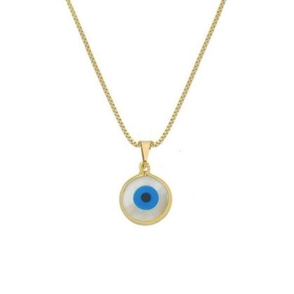 Imagem de Gargantilha Olho Grego Banhado A Ouro