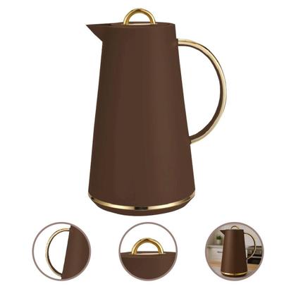 Imagem de Garrafa Térmica 1L Samira Café Chá Click Abre Fecha - Marrom