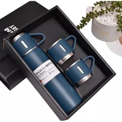 Imagem de Garrafa Térmica 3X1 Xícaras Kit Para Reuniões e Escritório
