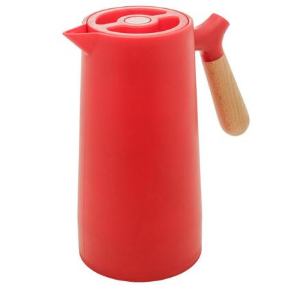 Imagem de Garrafa Térmica Cabo Madeira Para Café Leite Chá 1litro