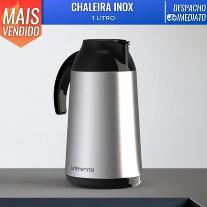 Imagem de Garrafa Térmica de Mesa Berlim Inox 1L Bico Antigota P/ Café Chá