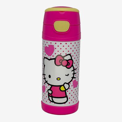 Imagem de Garrafa Térmica Infantil Click Canudo 350ml Hello Kitty