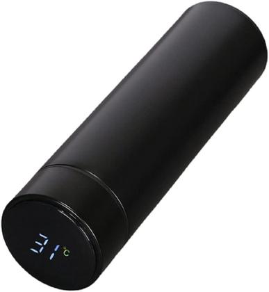 Imagem de Garrafa Térmica Inox a Vácuo Termômetro Display Led Preto