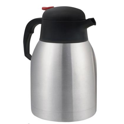 Imagem de Garrafa Térmica Inox Café Água Quente Frio Com Válvula Trava Gatilho