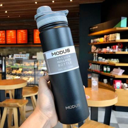 Imagem de Garrafa Térmica Modus de 304 Aço Inoxidável 750ML Manter Quente e Frio Café Suco Água Academia Passeio Caminhada