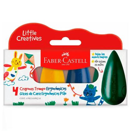 Imagem de Giz de Cera Ergonômicos Pião 4 Cores - Faber-Castell