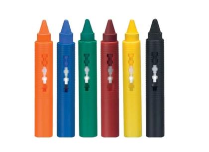 Imagem de Giz De Cera Rabisca E Apaga Azulejo Com 6 Cores Diferentes