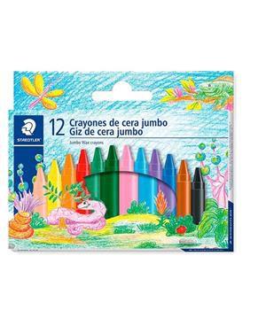 Imagem de Giz de Cera Staedtler Triangular Jumbo 14Mm C/12 Cores - 2289 C12 Pe