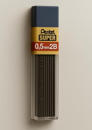 Imagem de Grafite Pentel 0.5mm 2B Hi-Polymer  Perfeito para estudantes e escritório