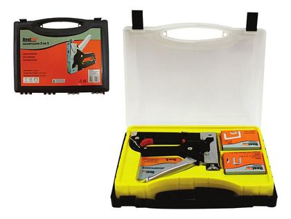 Imagem de Grampeador Profissional Pinador Manual Tapeceiro Madeira