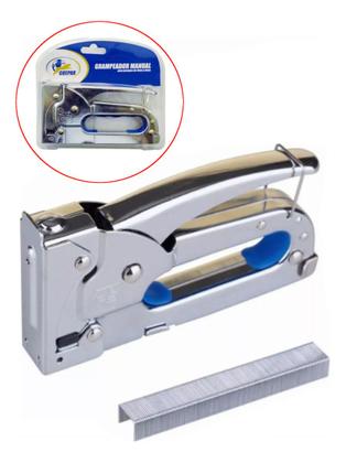 Imagem de Grampeador Tapeceiro Profissional Manual 4 A 8mm 100 Grampos