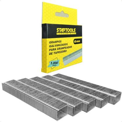 Imagem de Grampo Grampeador Tapeceiro 6mm 1000 Unidades Profissional