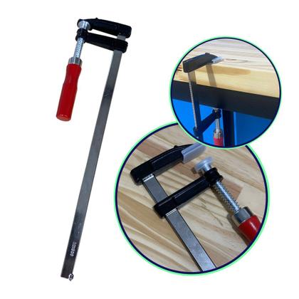 Imagem de Grampo Sargento Para Marceneiro 12pol. 300mm Tipo F Revestido em Niquel Leminos