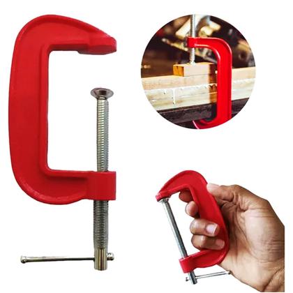 Imagem de Grampo Sargento Tipo C 2 Polegadas Marcenaria 50mm Aço Metal Profissional