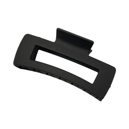 Imagem de Grampos de Cabelo Grandes Pretos Foscos - Estilo Elegante para Mulheres