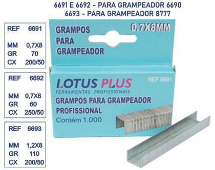 Imagem de Grampos para grampeador profissional c/1000 ( 6mm / 8mm) lotus ref.: 6692 / 6691.
