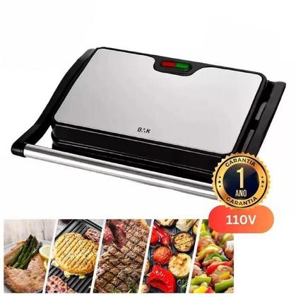 Imagem de Grill E Sanduicheira Inox Bak Gourmet 750W 110V