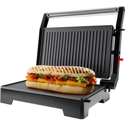 Imagem de Grill Sanduicheira Elétrica Oster 220V inox Potência de 1000W - OGRL230 