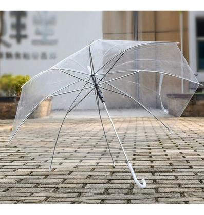 Imagem de Guarda Chuva Sombrinha Transparente Automático Reforçado 881