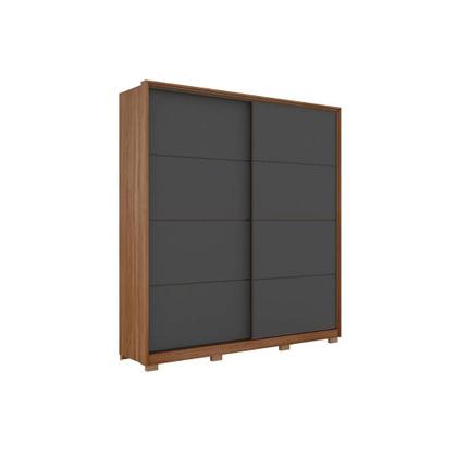 Imagem de Guarda Roupa 2 Portas de Correr e 3 Gavetas c/ Pés Belga Flex Amêndola/Amêndola ou Grafito - Demóbile