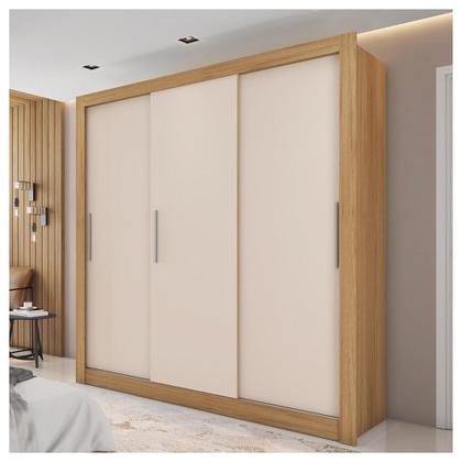 Imagem de Guarda Roupa 3 Portas E 2 Gavetas Marrom New Glass Caemmun