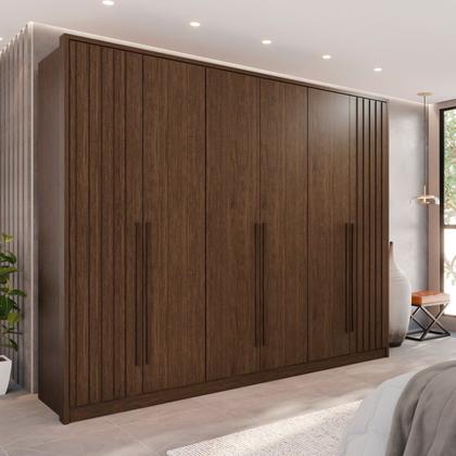 Imagem de Guarda-roupa 6 Portas 1 Gaveta Anápolis Ripado 100% Mdf