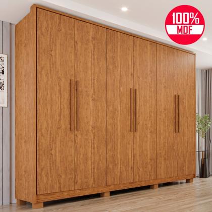 Imagem de Guarda-Roupa Casal 100% MDF 6 Portas e 6 Gavetas Premium - Tudo de Móveis