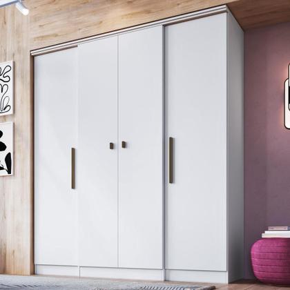 Imagem de Guarda-Roupa Casal 4 Portas 2 Gavetas Doripel Miami Branco