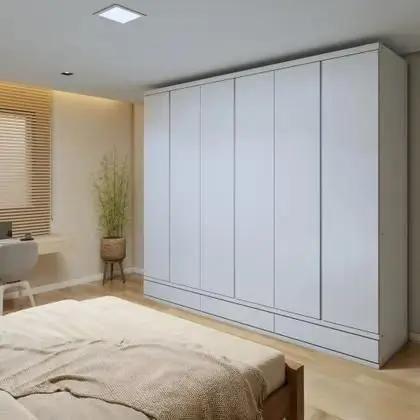 Imagem de Guarda Roupa Casal 6 Portas com 9 Gavetas 100 MDF Urbano Josandro JOSSANDRO