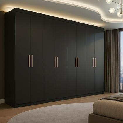 Imagem de Guarda Roupa Casal 8 Portas 4 Gavetas Paris Espresso Móveis