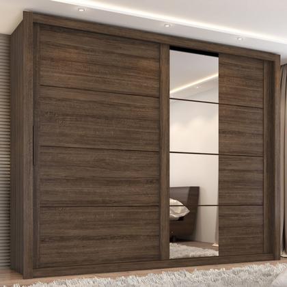 Guarda Roupa Casal com Espelho 2 Portas 6 Gavetas Imperador Plus