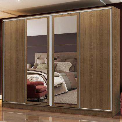 Imagem de Guarda-Roupa Casal Madesa Cronos 4 Portas de Correr com Espelhos