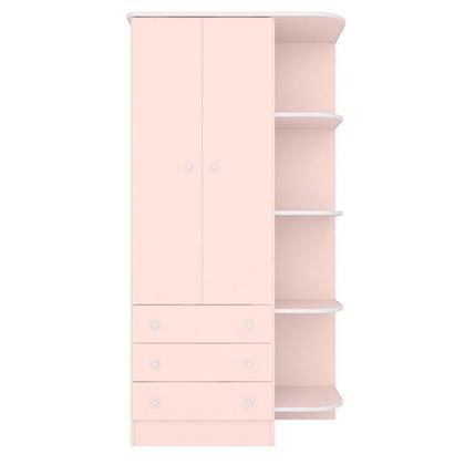 Imagem de Guarda Roupa Infantil 2 Portas com Cantoneira Doce Sonho Rosa Acetinado - Qmovi