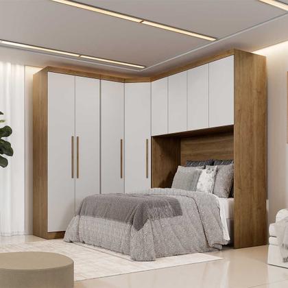 Imagem de Guarda Roupa Modulado Casal Safira 010 em MDF Com 8 Portas e 3 Gavetas