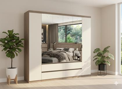 Imagem de Guarda-roupa Nobre 6 Portas 250cm X 230cm X 55cm