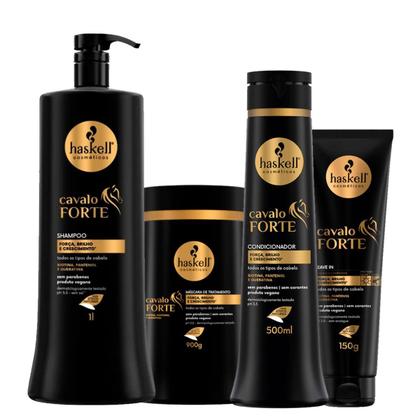 Imagem de Haskell Cavalo Forte Shampoo Máscara 900g Cond 500ml Leave