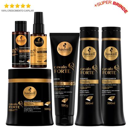 Imagem de Haskell Cosméticos Kit Antiqueda Cavalo Forte 500ml E 500g G