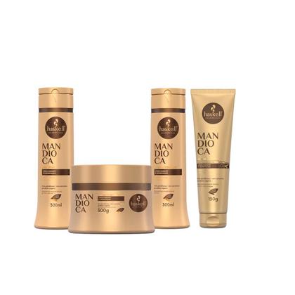 Imagem de Haskell Cosméticos Mandioca Kit P Sh Cond Máscara 250g Leave