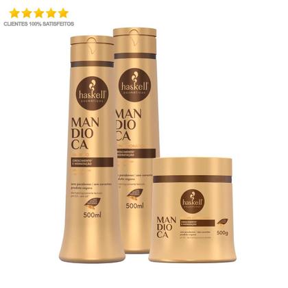 Imagem de Haskell Mandioca Shampoo + Condicionador + Máscara 500g