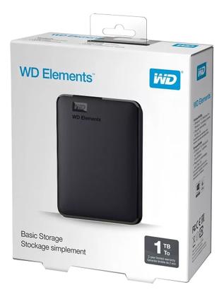 Imagem de HD Externo Portátil Western Digital WD Elements 1TB Armazenamento Confiável e Portátil