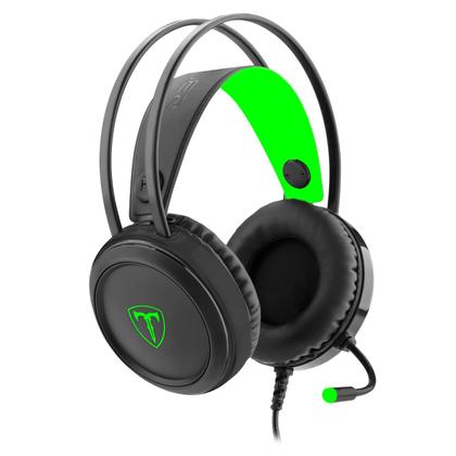 Imagem de Headset Gamer T-Dagger Ural LED Verde Driver 40mm Preto e Verde - T-RGH202