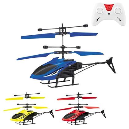 Imagem de Helicóptero Com Controle Remoto e Sensor Brinquedo Drone Infantil Voa 