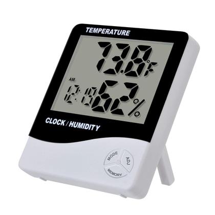 Imagem de Higrômetro Digital Relógio Com Sensor Para Controle De Clima